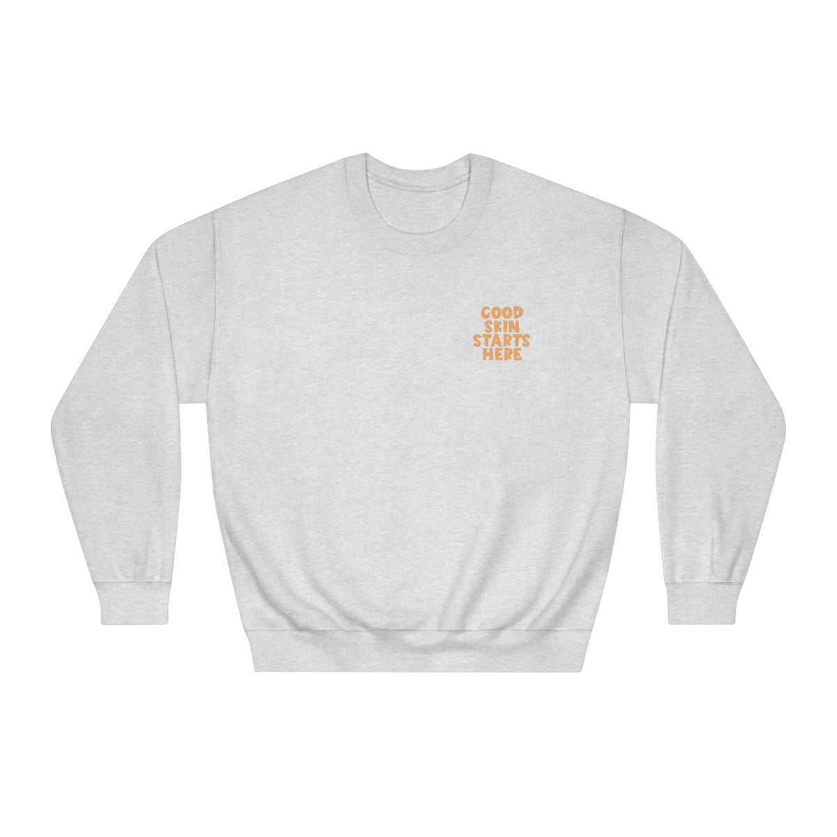 Good Skin Starts Here Unisex Crewneck Sweatshirt In Marigold