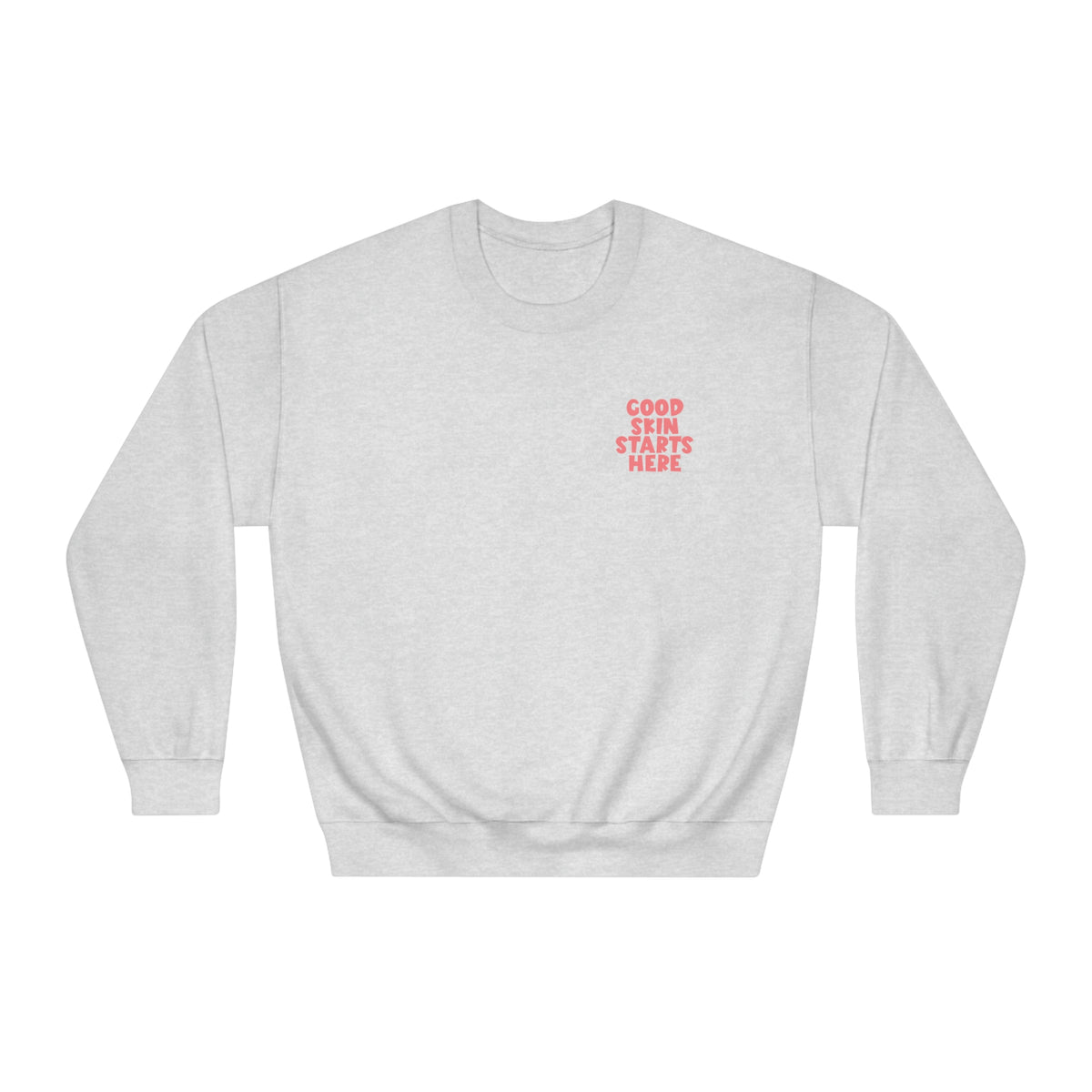 Good Skin Starts Here Unisex Crewneck Sweatshirt In Grapefruit
